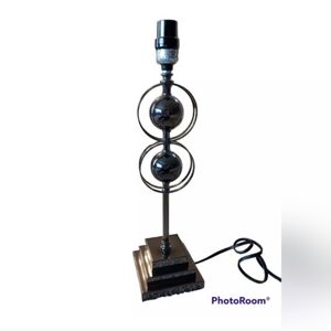 19" Black Metal Modern Table Lamp (No Lampshades)